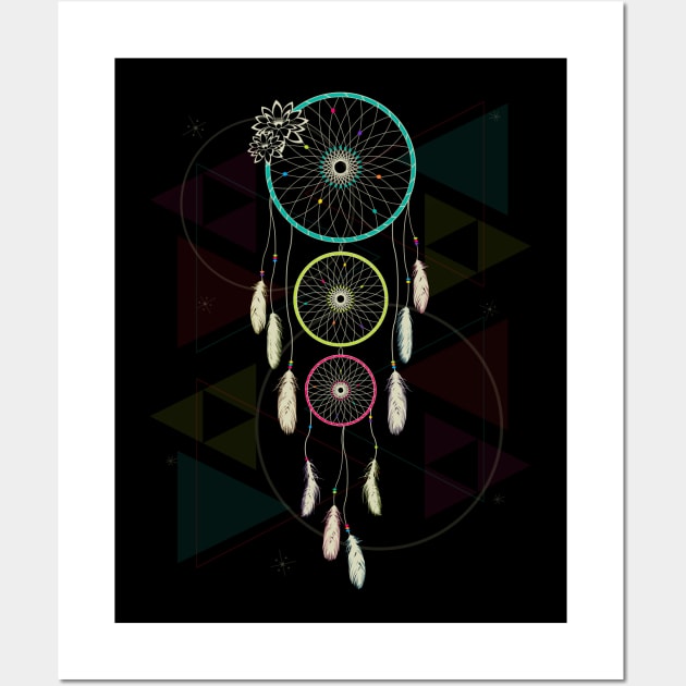 Psychedelic Dream Catcher Ambience Wall Art by MellowGroove